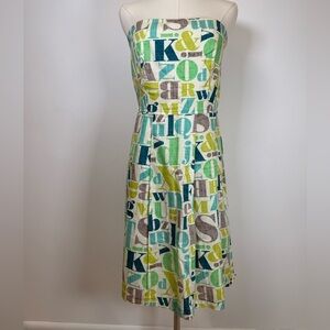 Beebop & Wally Cotton Strapless Dress Pleated Fit & Flare Women’s Size Medium